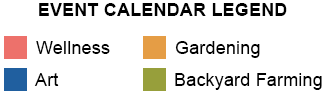 2023 calendar color legend